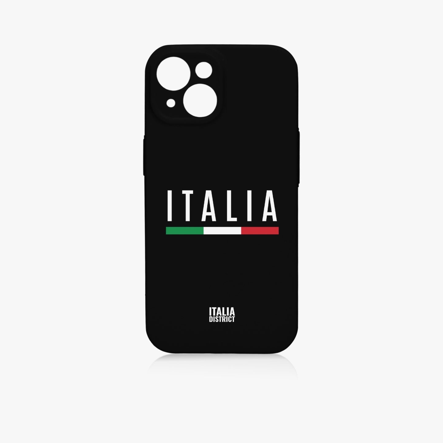 Italy Black Phone Case iPhone 15 Plus (Lens Protective) featuring high-res UV printing, offers full coverage and lens protection, enhancing your phone's style and safety.