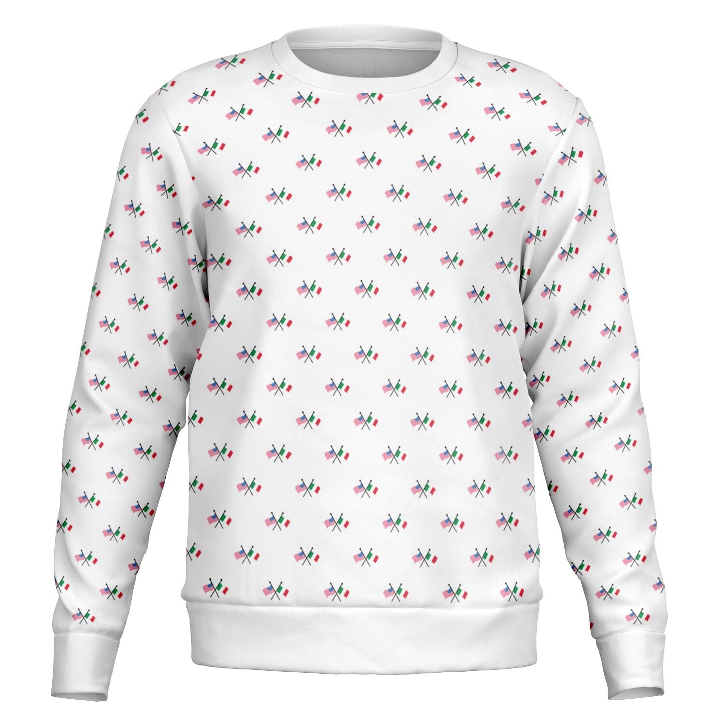 Sweatshirt Italian & American Flag Pattern