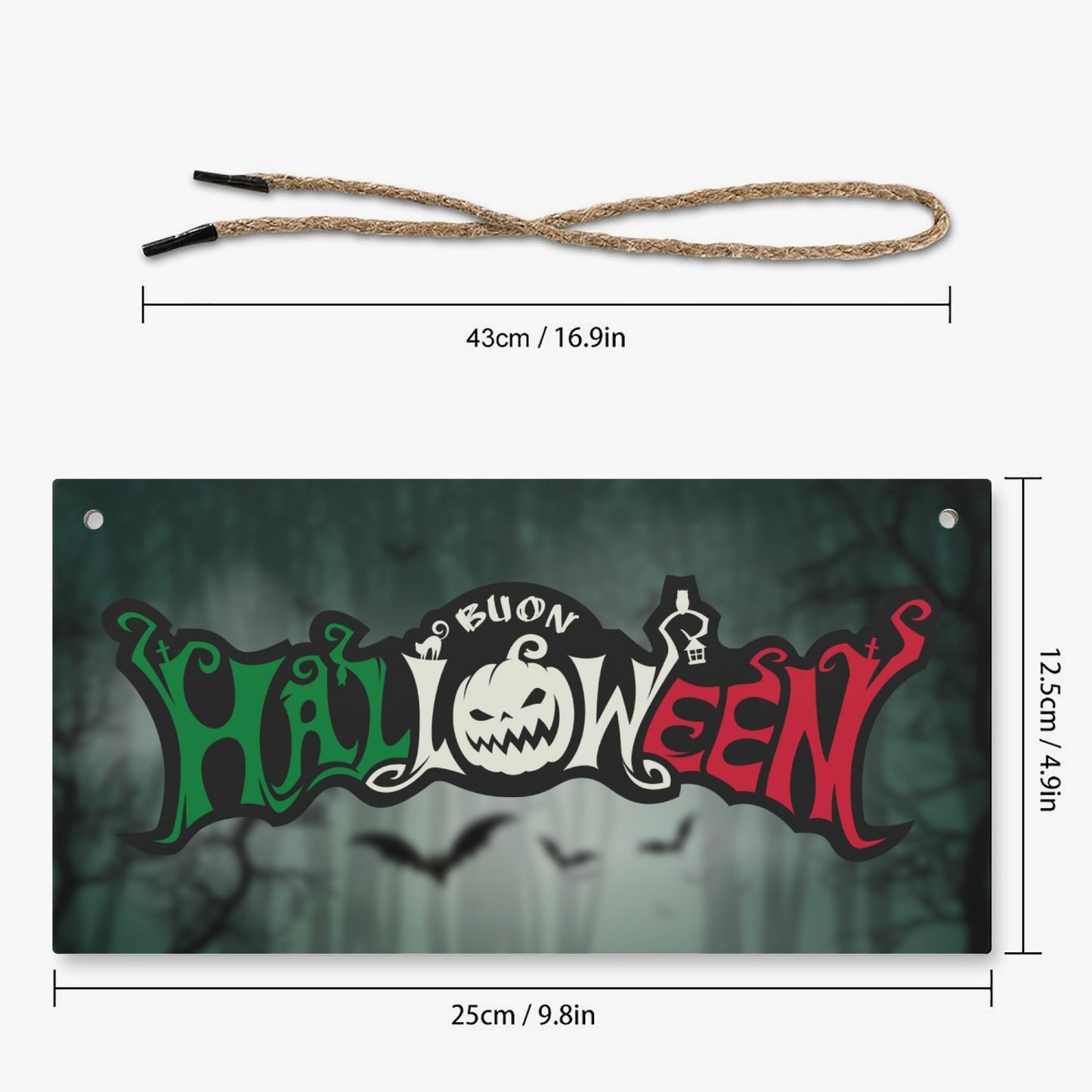 Targa per porta "Buon Halloween".