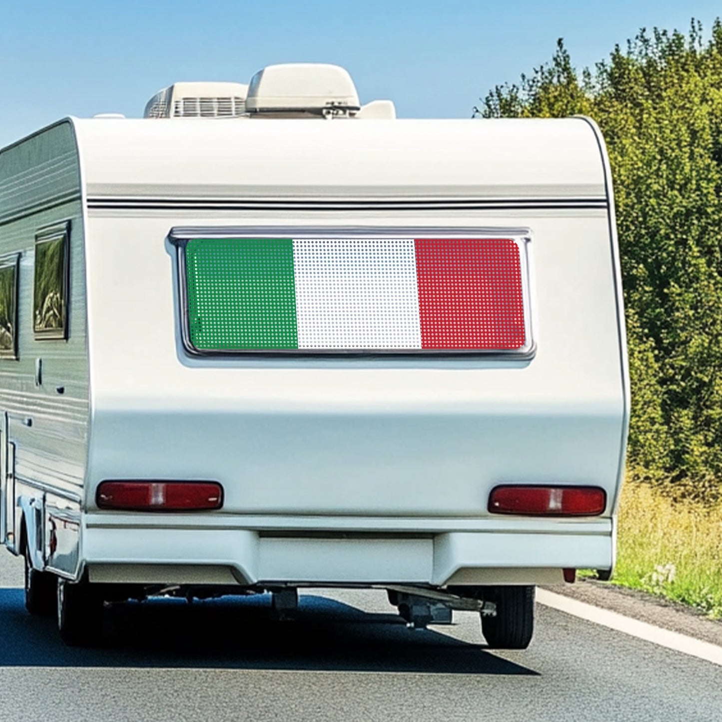 Adesivo per lunotto con bandiera italiana