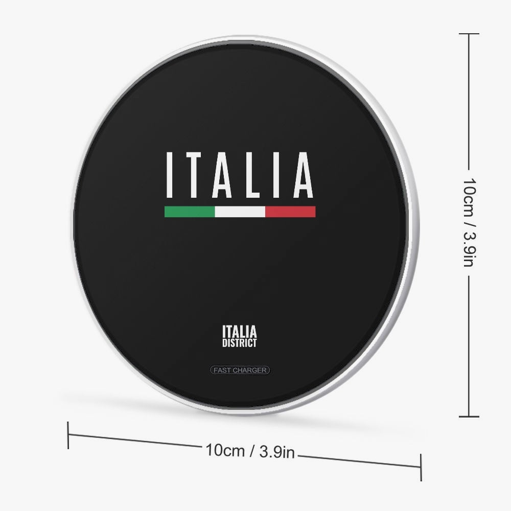 Italy Black Line - Caricabatterie Wireless 10W - Distretto Italia