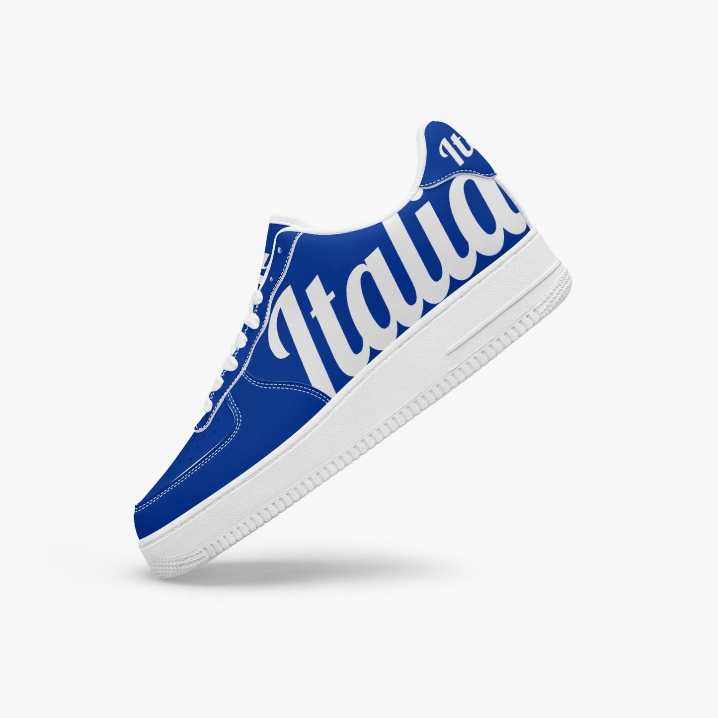 Italia Leather Sneakers in men/women sizes, showcasing a sleek design with leather upper and mesh lining, ideal for style and durability.