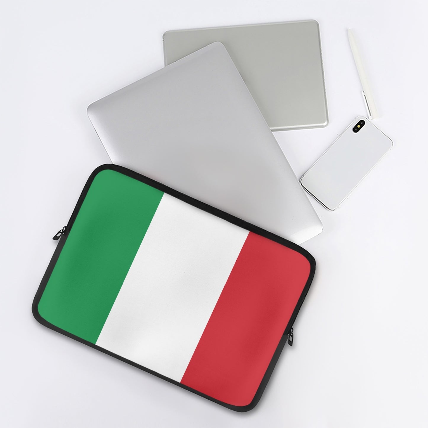 Italy Flag - Laptop Sleeve - without black handles