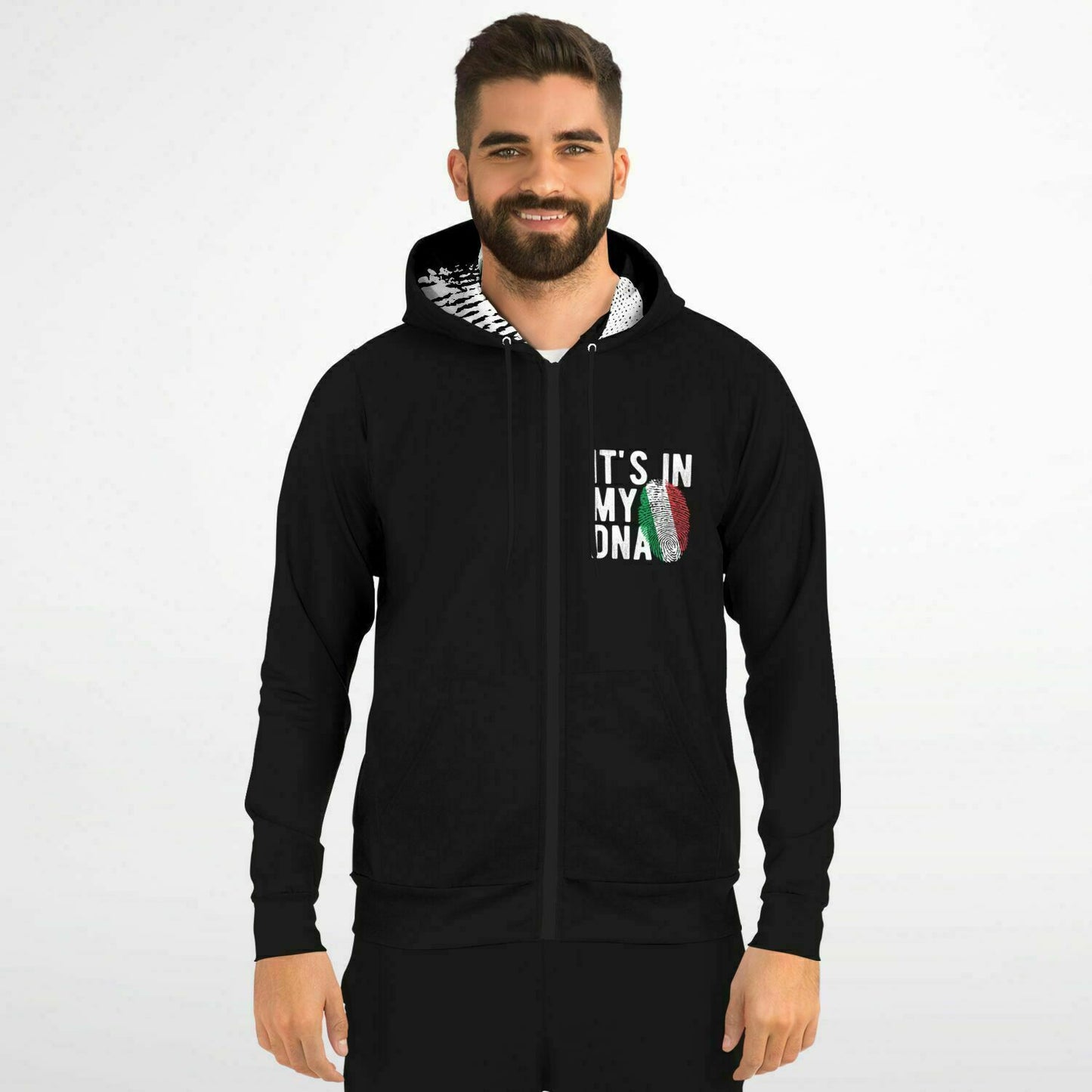 Felpa con cappuccio con zip Athletic - AOP