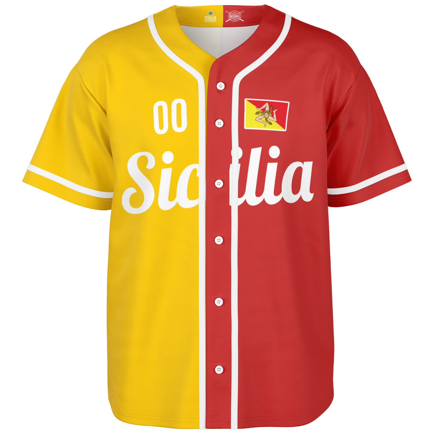 Sicily Baseball Jersey - Custom Name + Number