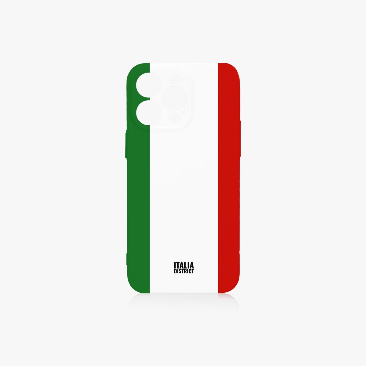 Italian Flag Phone Case for iPhone 15 Pro, featuring full coverage and lens protection, with a flag-inspired design for style and durability.