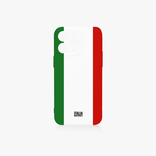 Italian Flag Phone Case for iPhone 15 Pro, featuring full coverage and lens protection, with a flag-inspired design for style and durability.