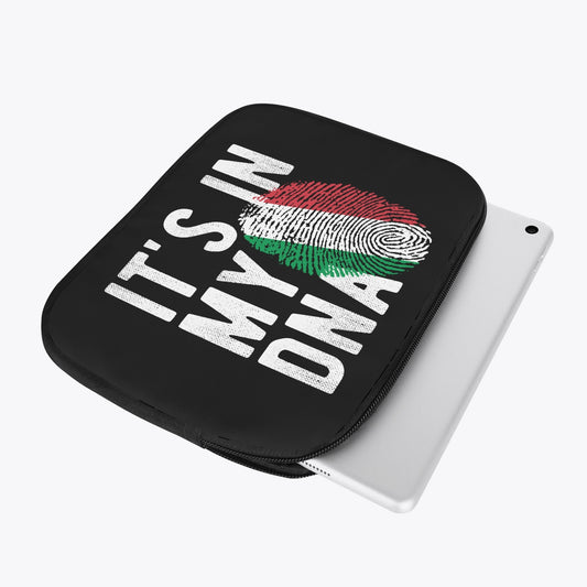 iPad sleeve featuring an Italian flag-inspired fingerprint design, highlighting cultural pride. Lightweight, durable with high-quality zippers for easy portability.