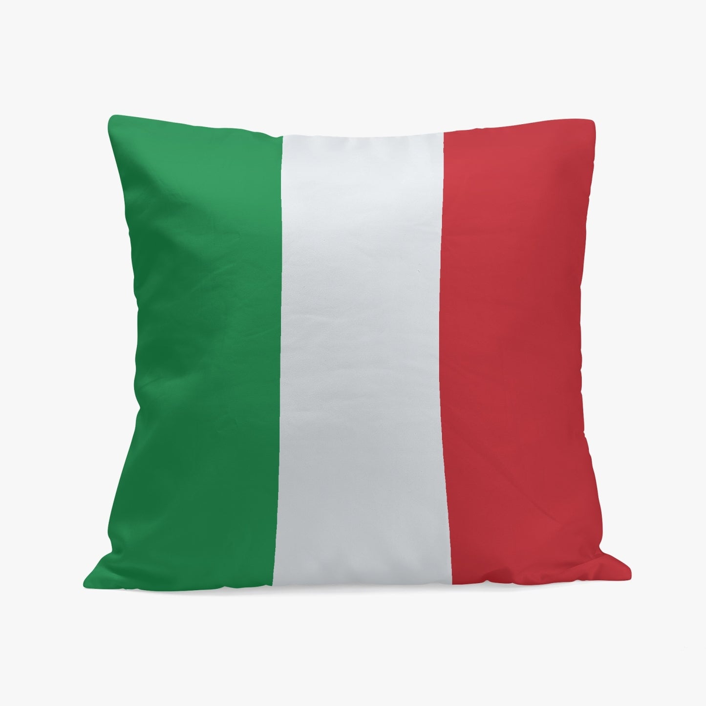 Italian flag Pillow Cover with high-quality polyester and cotton fabric, featuring a one-sided print and stitching closure, celebrating Italian culture and heritage.