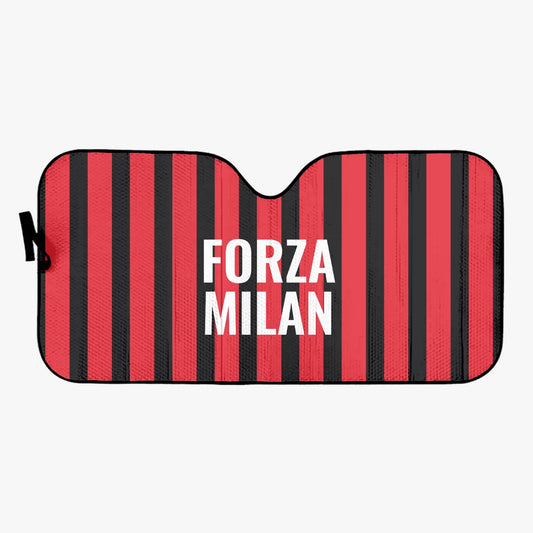 Forza Milan - Car Sun Shade offering UV protection and reduced interior heat, designed for most vehicles, folds easily with strap closure.