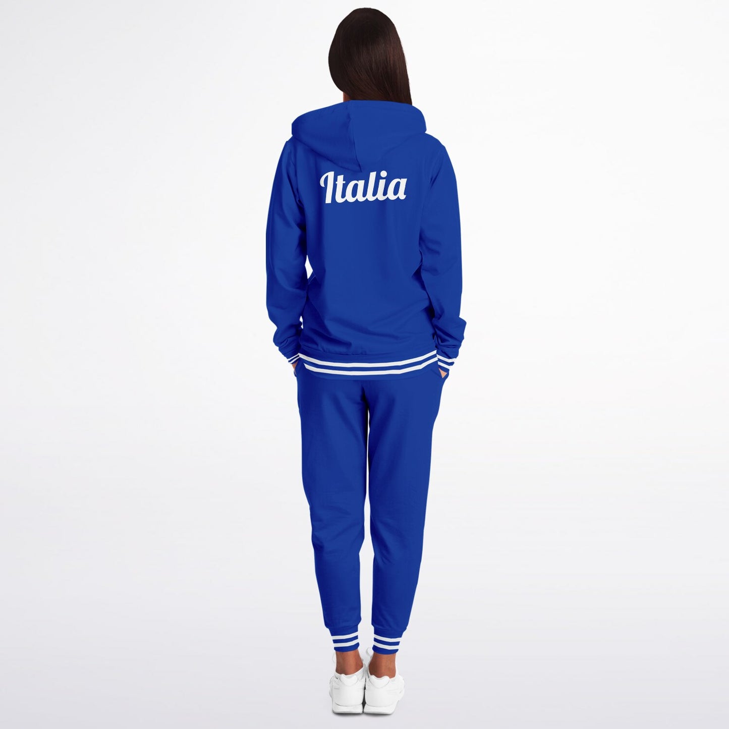 Felpa con cappuccio e jogger con zip Italia - AOP