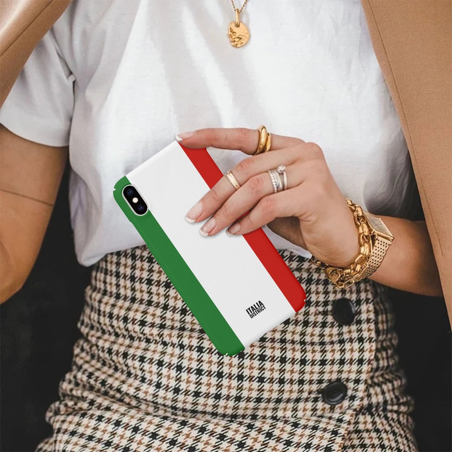 Custodia per cellulare con bandiera italiana per iPhone XS Max