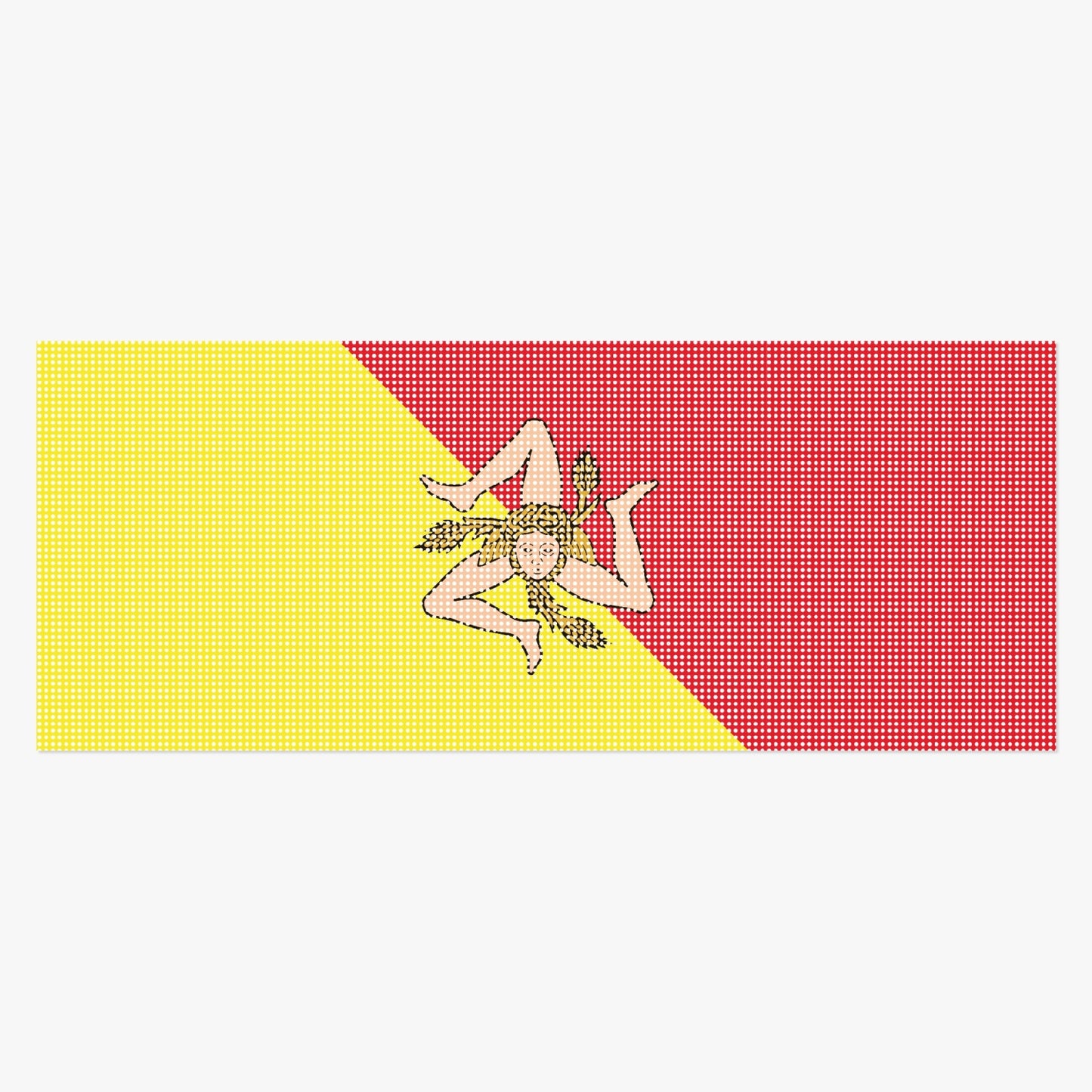 Sicilian Flag Rear Window Decal made of durable, weather-resistant perforated vinyl, providing privacy and sun protection for cars while celebrating Italian heritage.