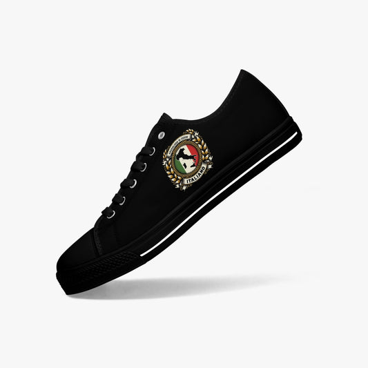Orgoglioso di Essere Italiano - Low-Top Shoes featuring a sleek design with logo, canvas upper, and rubber outsole, ideal for versatile wear.