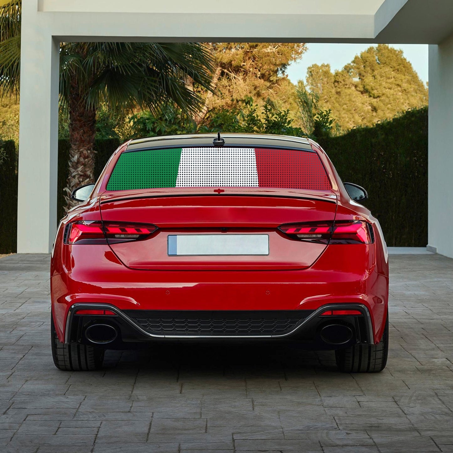 Adesivo per lunotto con bandiera italiana
