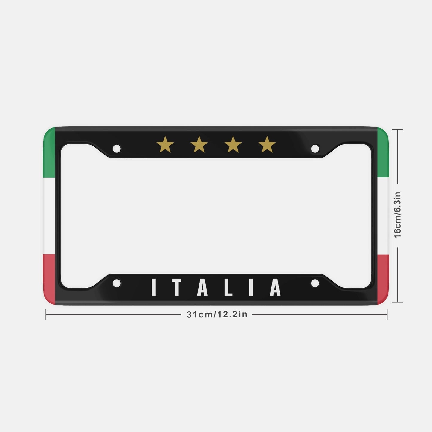 Italia 4 Stelle Nero - Cornice Targa