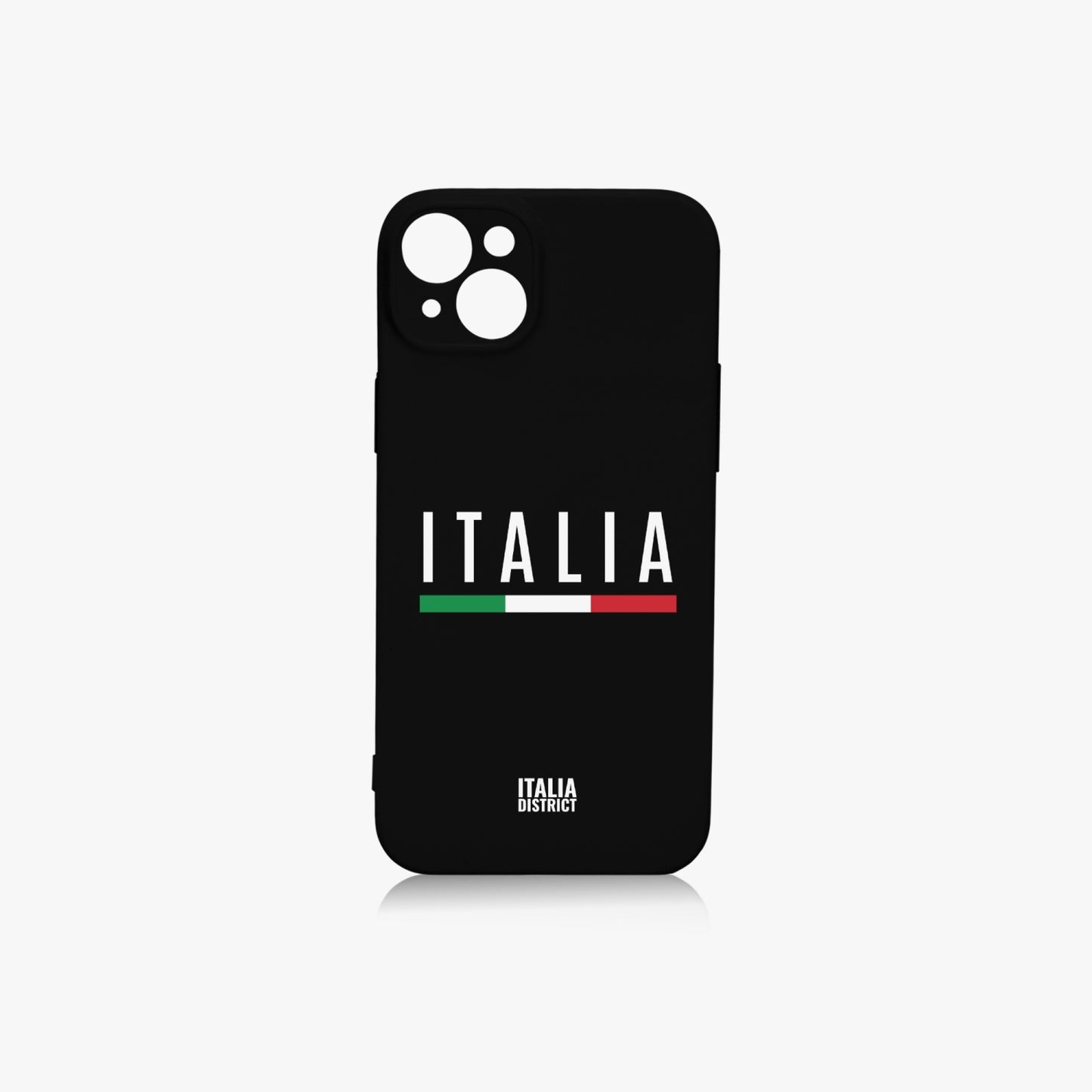Italy Black Phone Case iPhone 15, featuring lens protection and high-res UV printing, designed for full coverage and stylish enhancement of your device.
