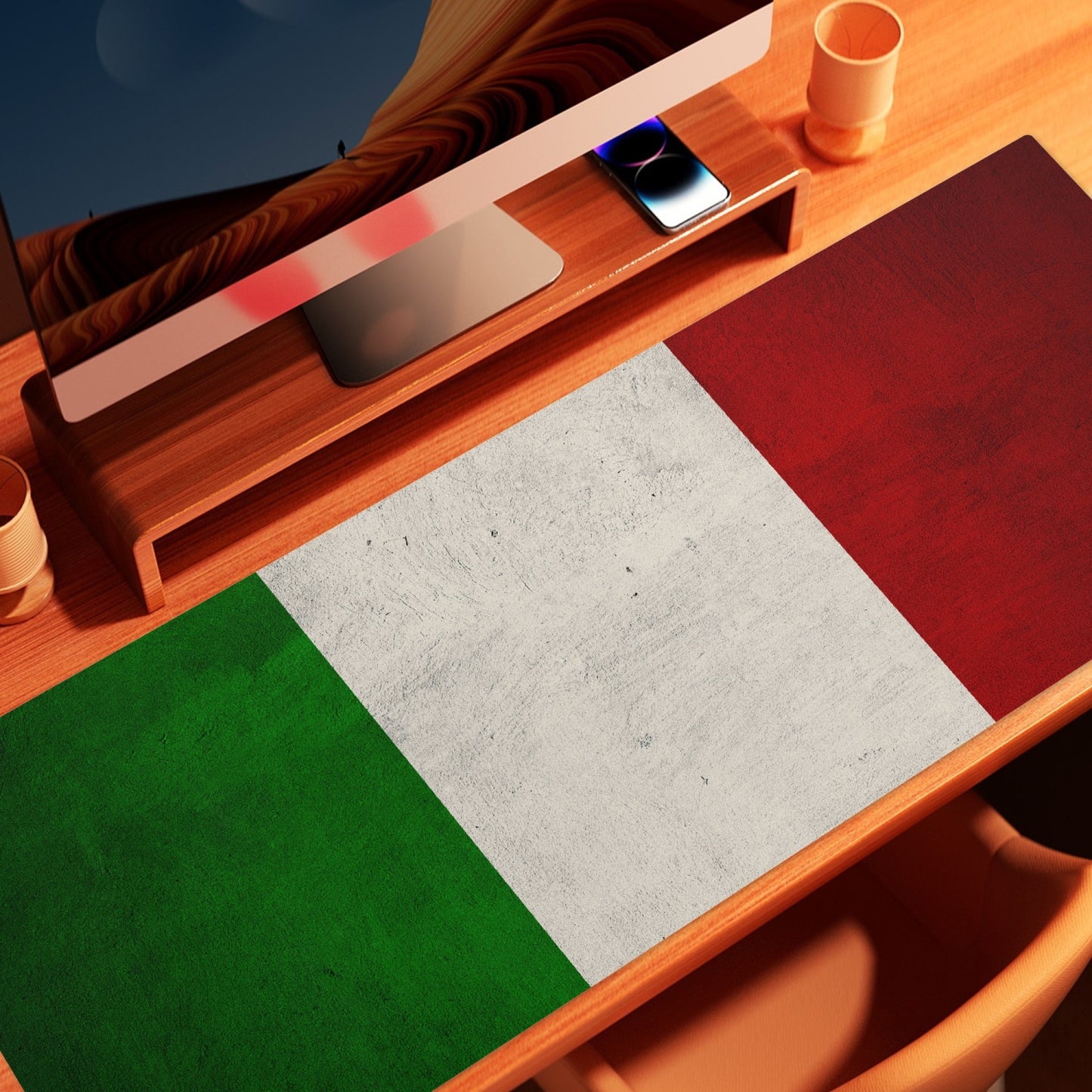 Bandiera Italiana - Tappetino da scrivania Premium