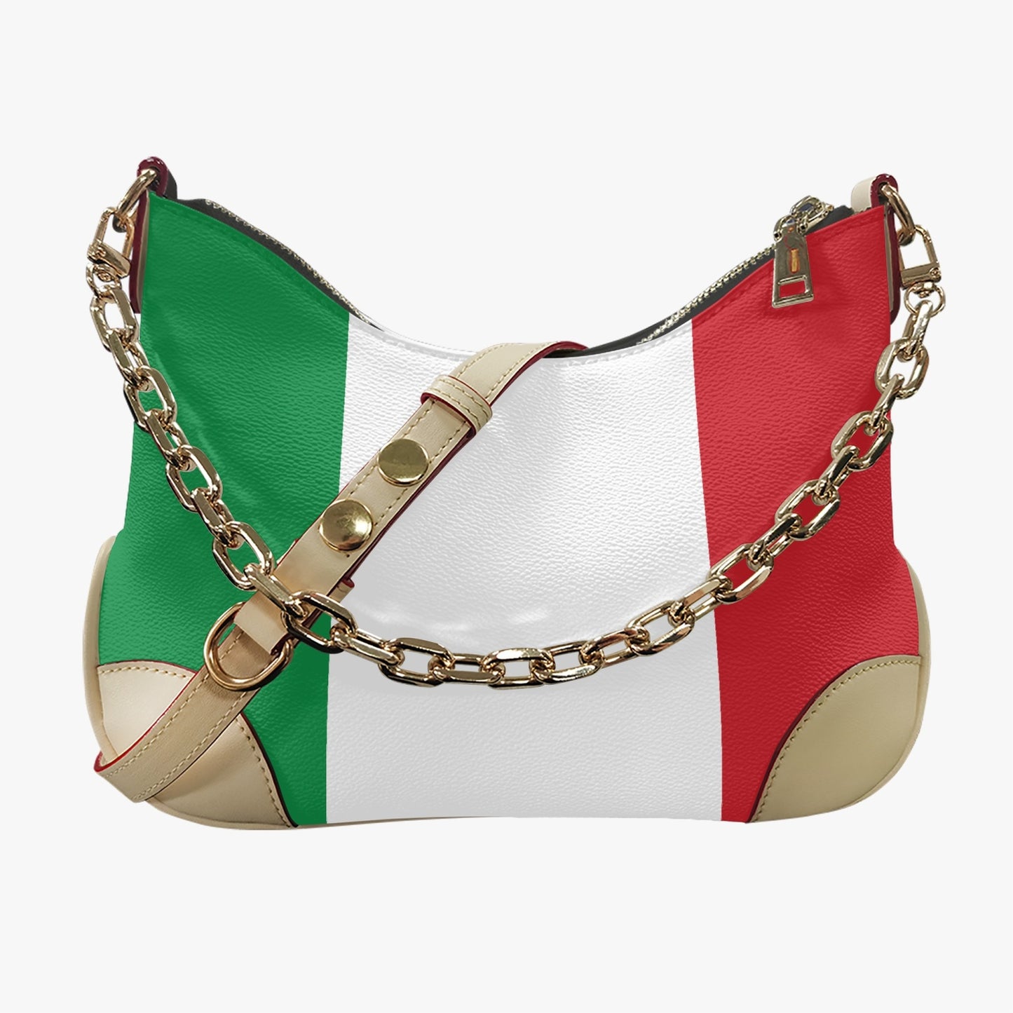 Borsa a tracolla con bandiera italiana in pelle PU