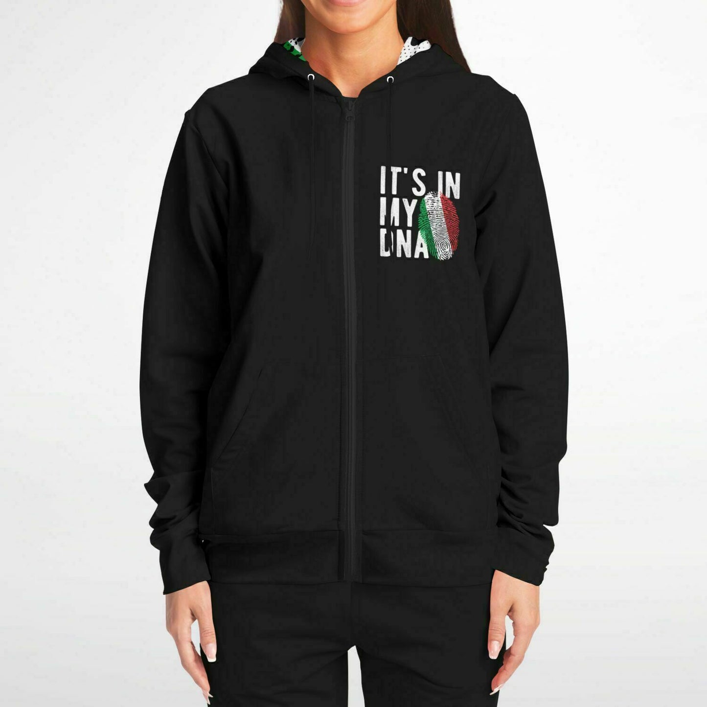 Felpa con cappuccio con zip Athletic - AOP