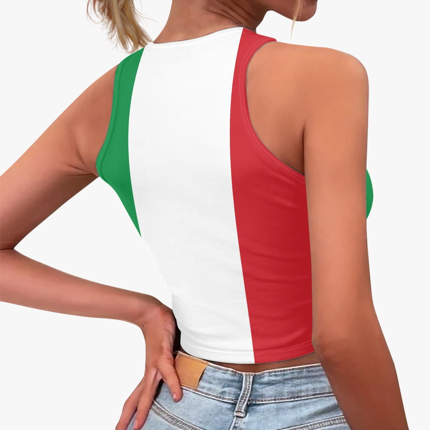 Top corto con bandiera dell'Italia