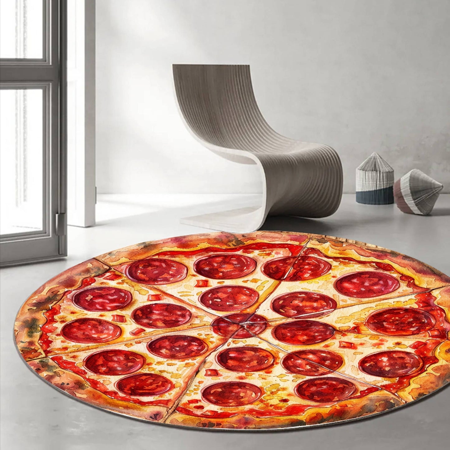 Tappeto di pizza al salame piccante
