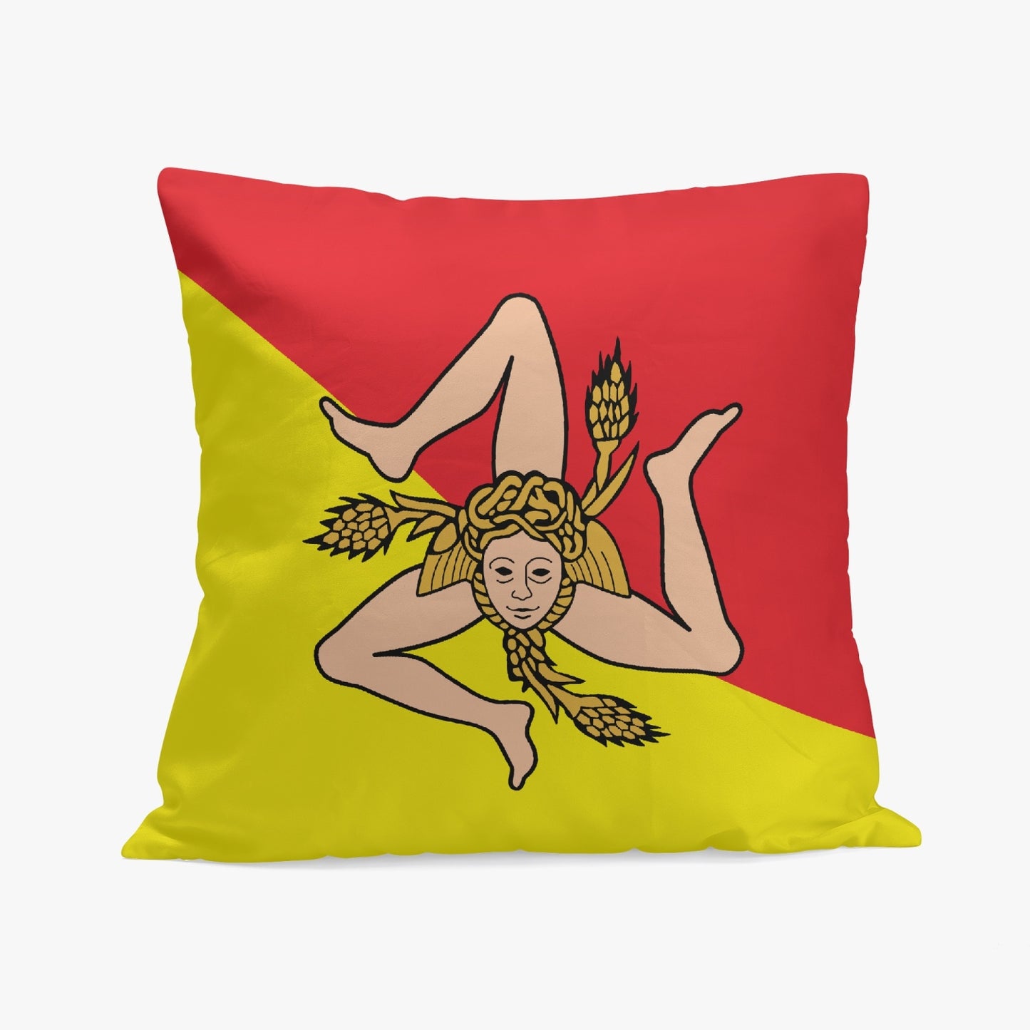 Sicily Pillow Cover featuring a unique Sicilian-inspired design, crafted from durable polyester-cotton blend with secure stitching closure.
