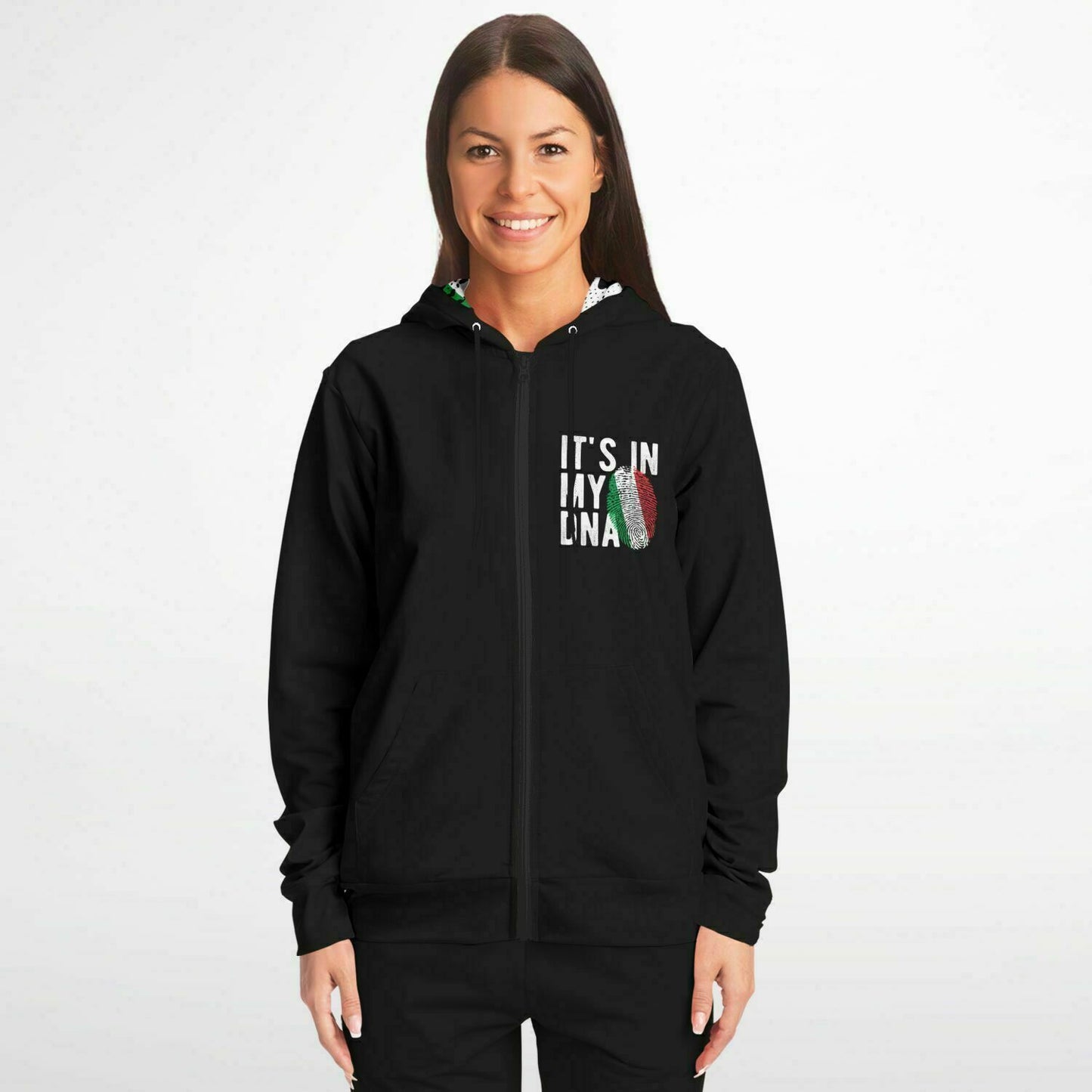 Felpa con cappuccio con zip Athletic - AOP