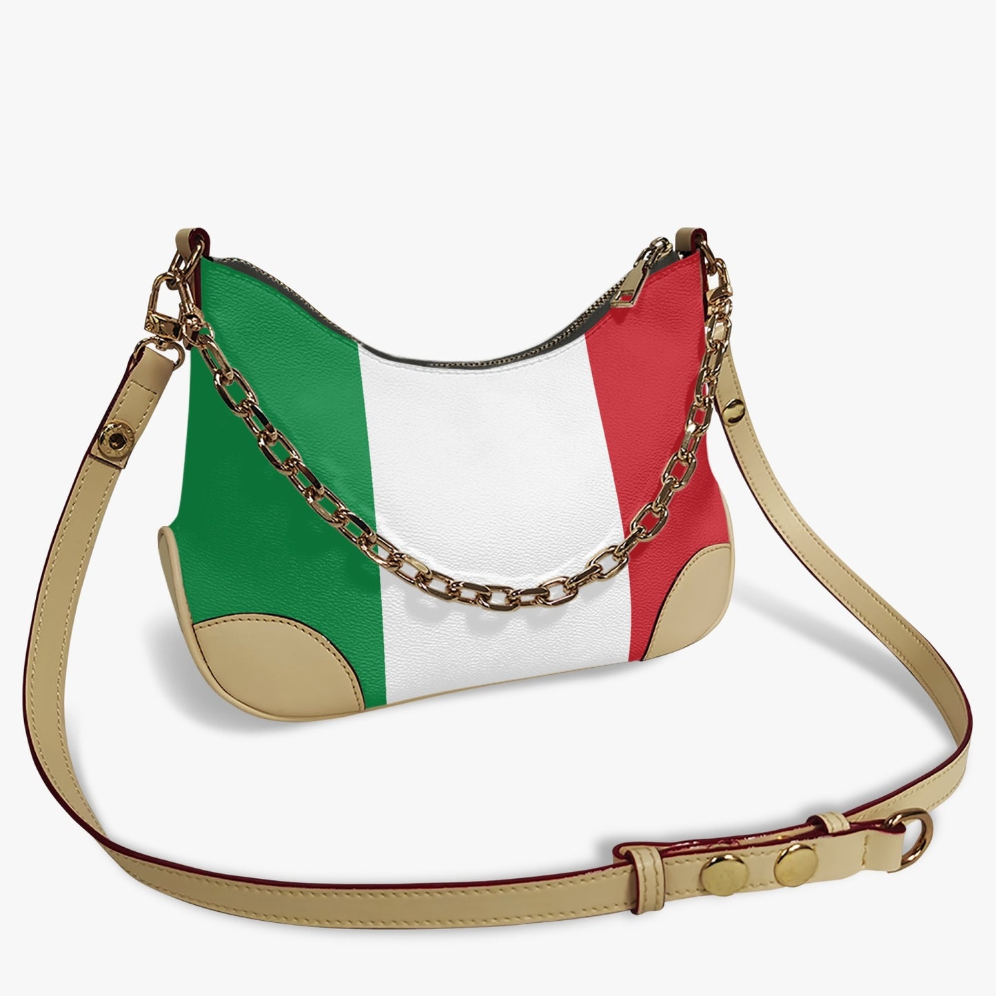 Borsa a tracolla con bandiera italiana in pelle PU