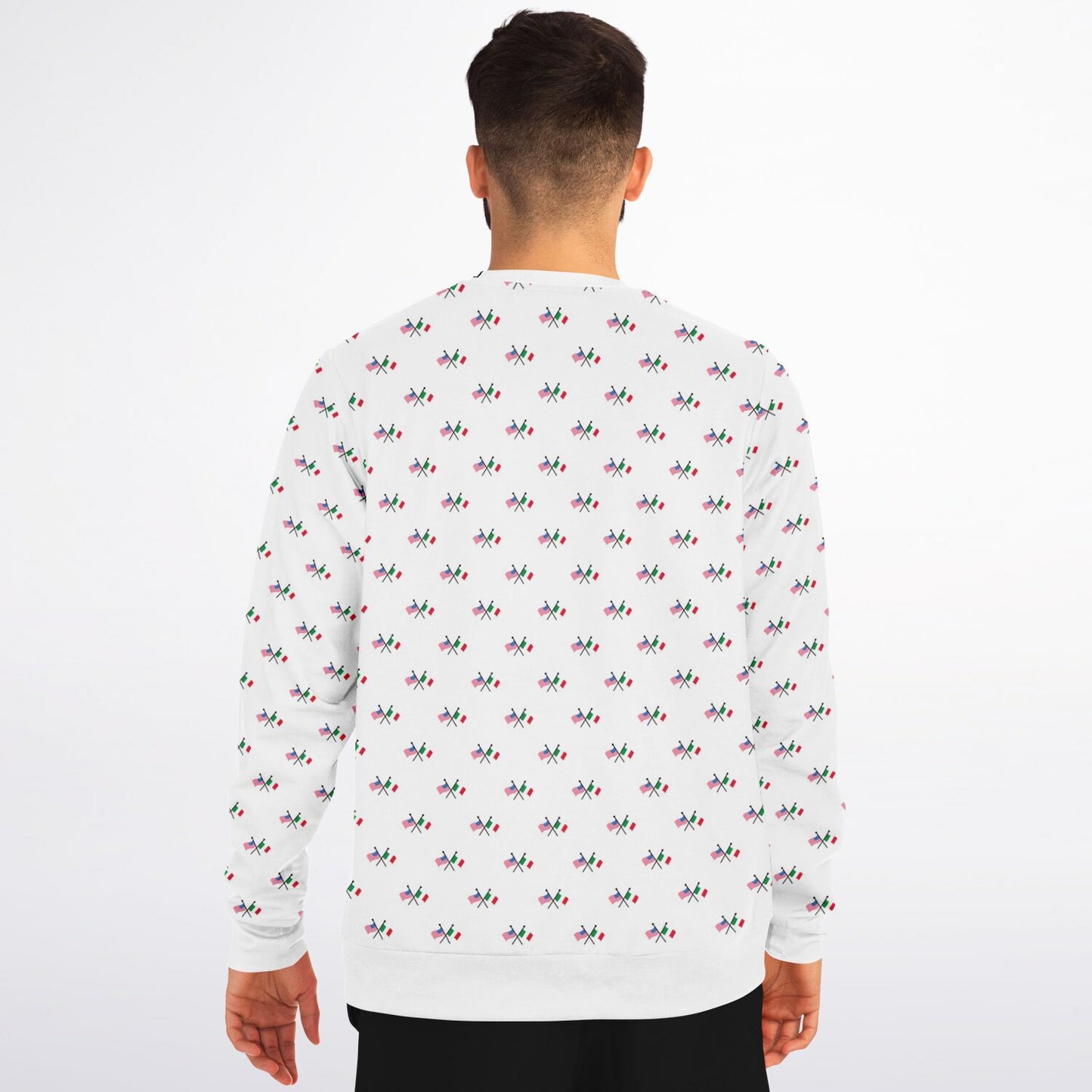 Sweatshirt Italian & American Flag Pattern
