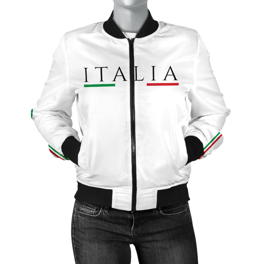 Giubbotto bomber Italia - Bianco - Donna