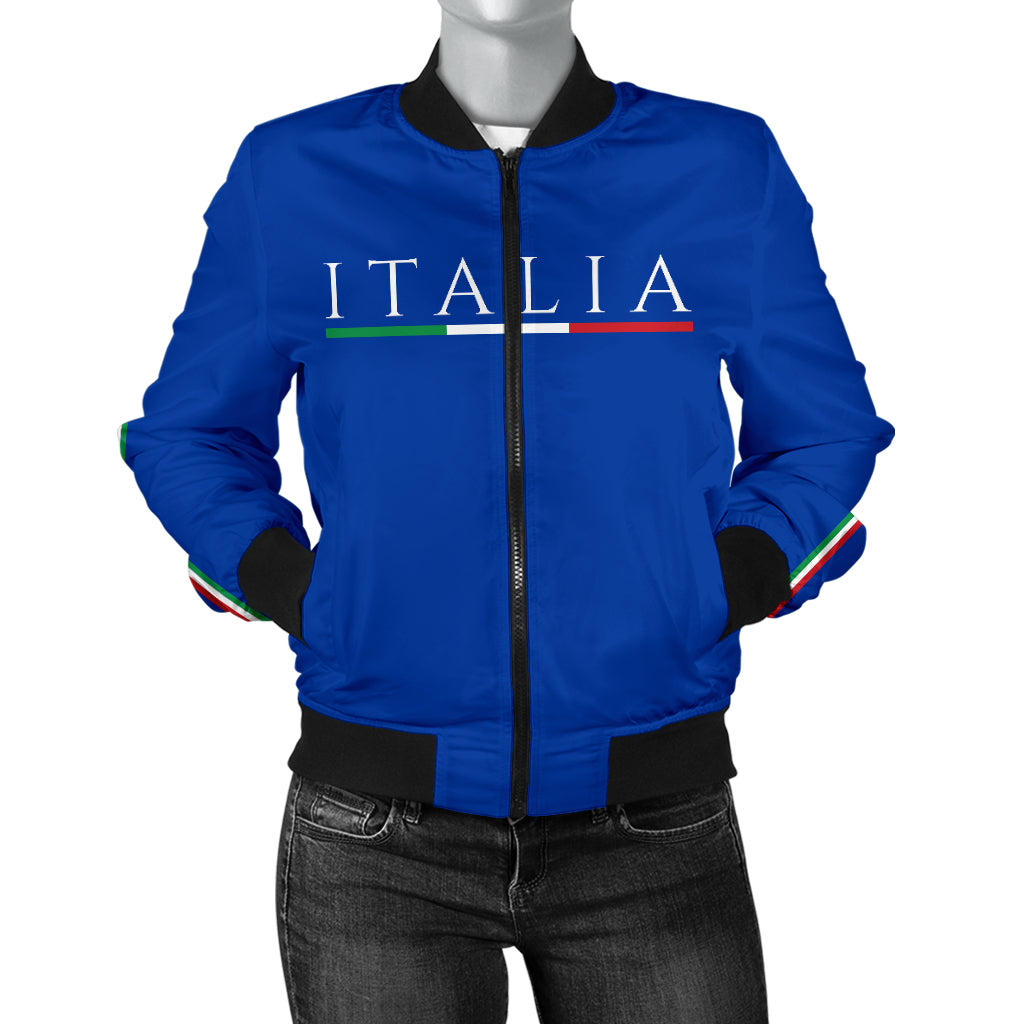 Giubbotto bomber Italia - Azzurro - Donna