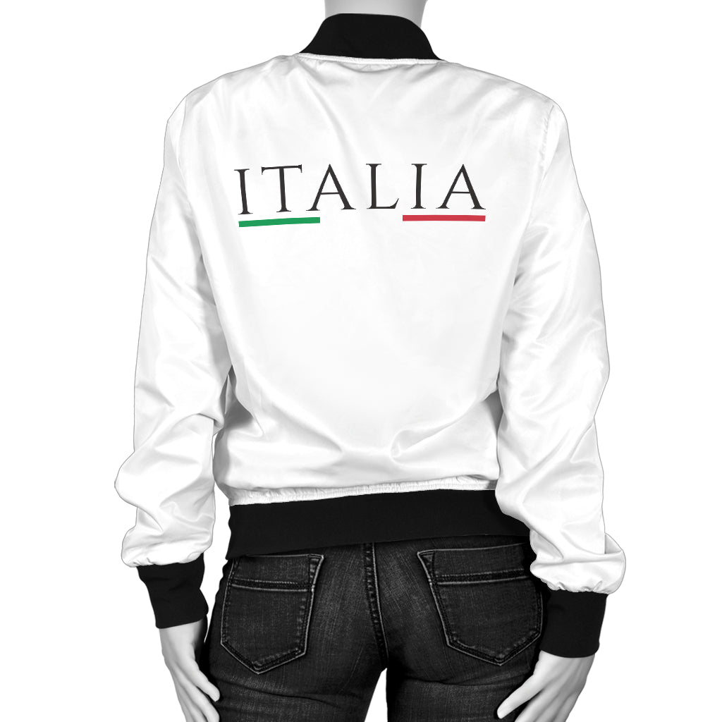 Giubbotto bomber Italia - Bianco - Donna