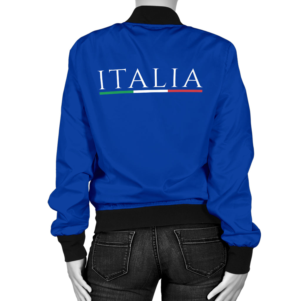 Giubbotto bomber Italia - Azzurro - Donna