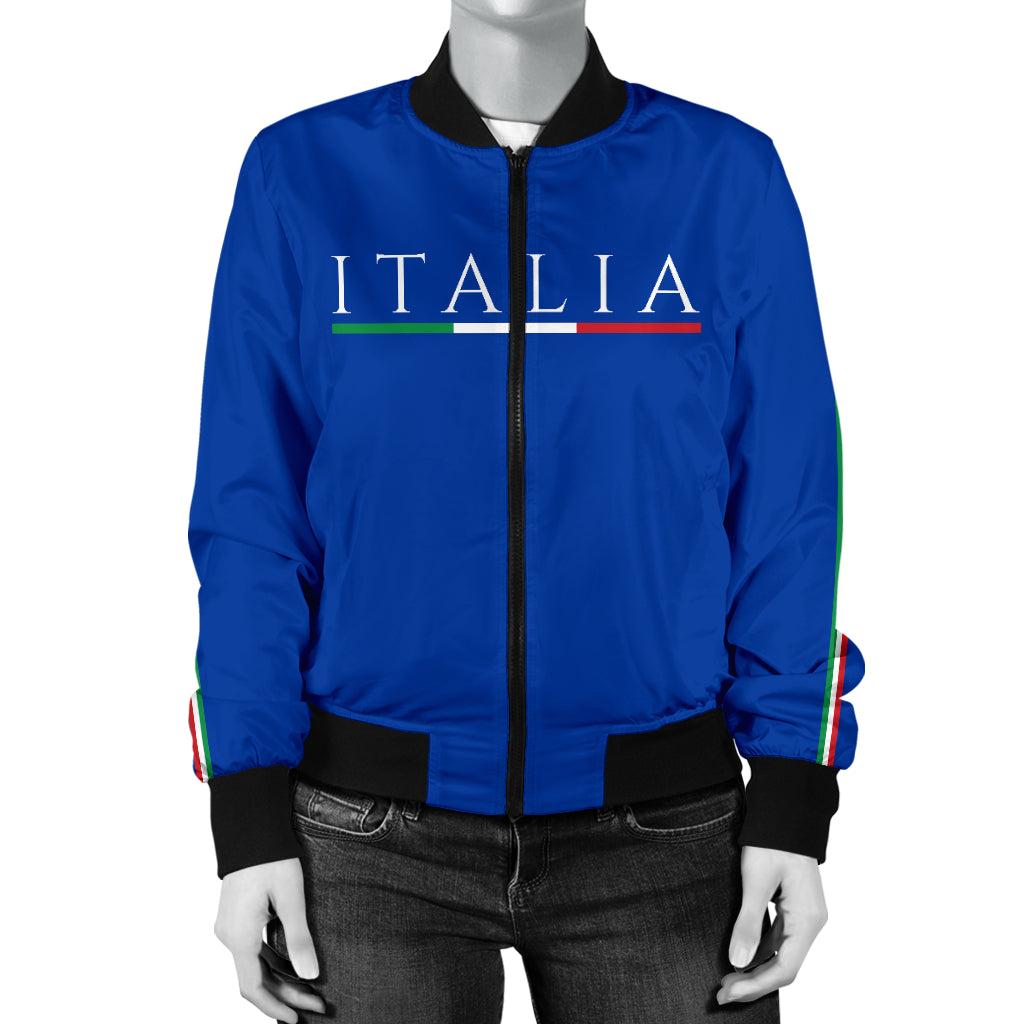 Giubbotto bomber Italia - Azzurro - Donna