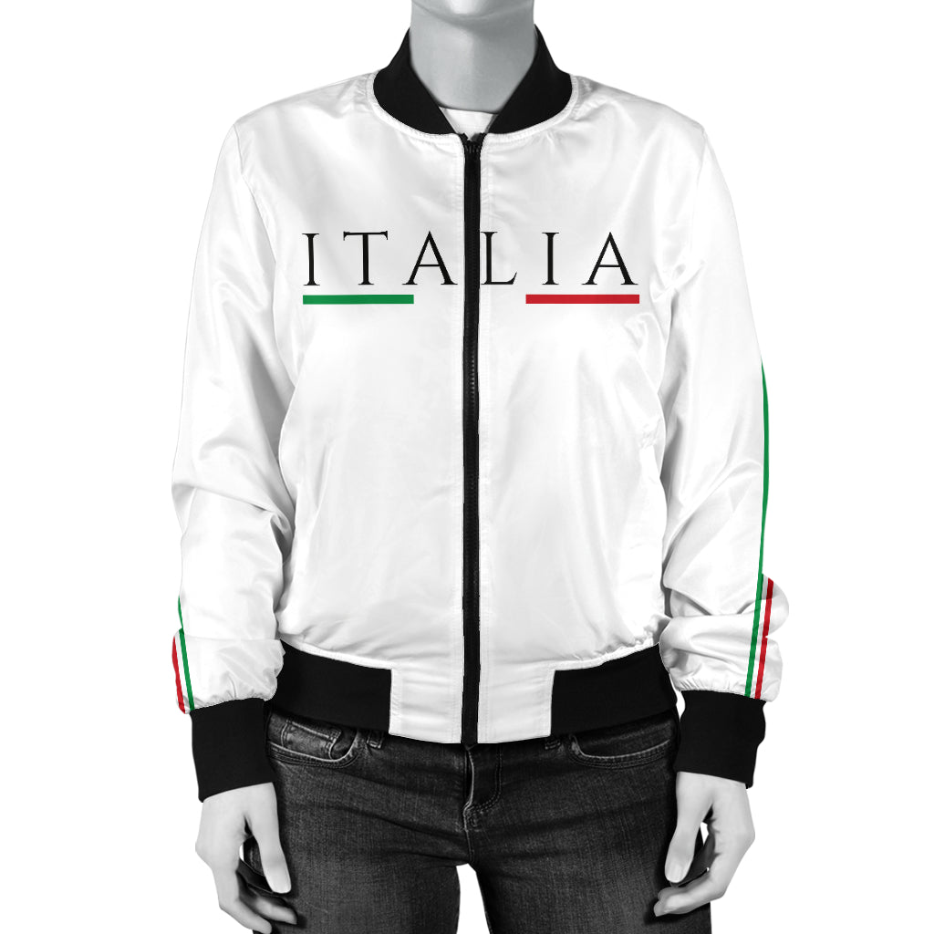 Giubbotto bomber Italia - Bianco - Donna