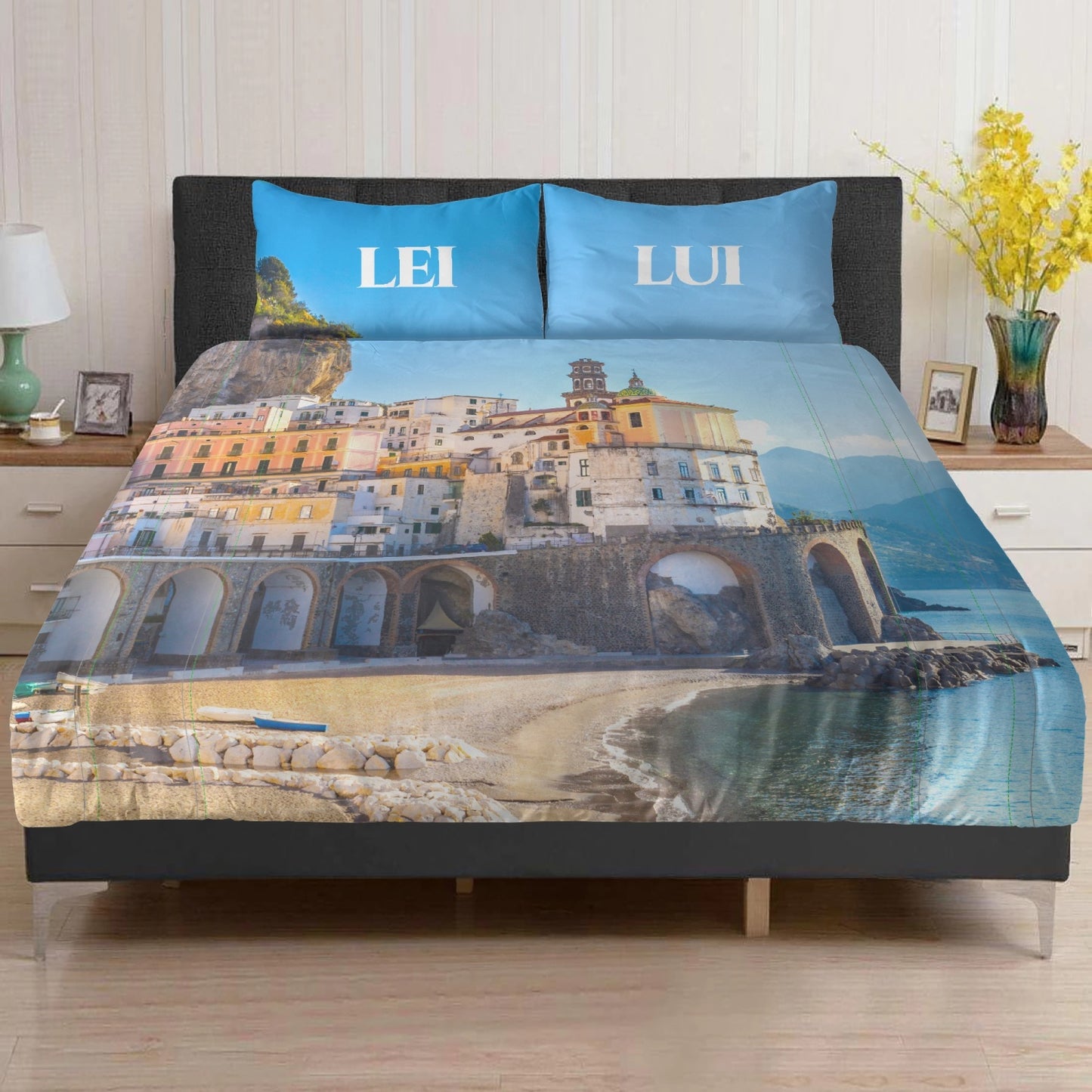 Set biancheria da letto - Costiera Amalfitana Italia
