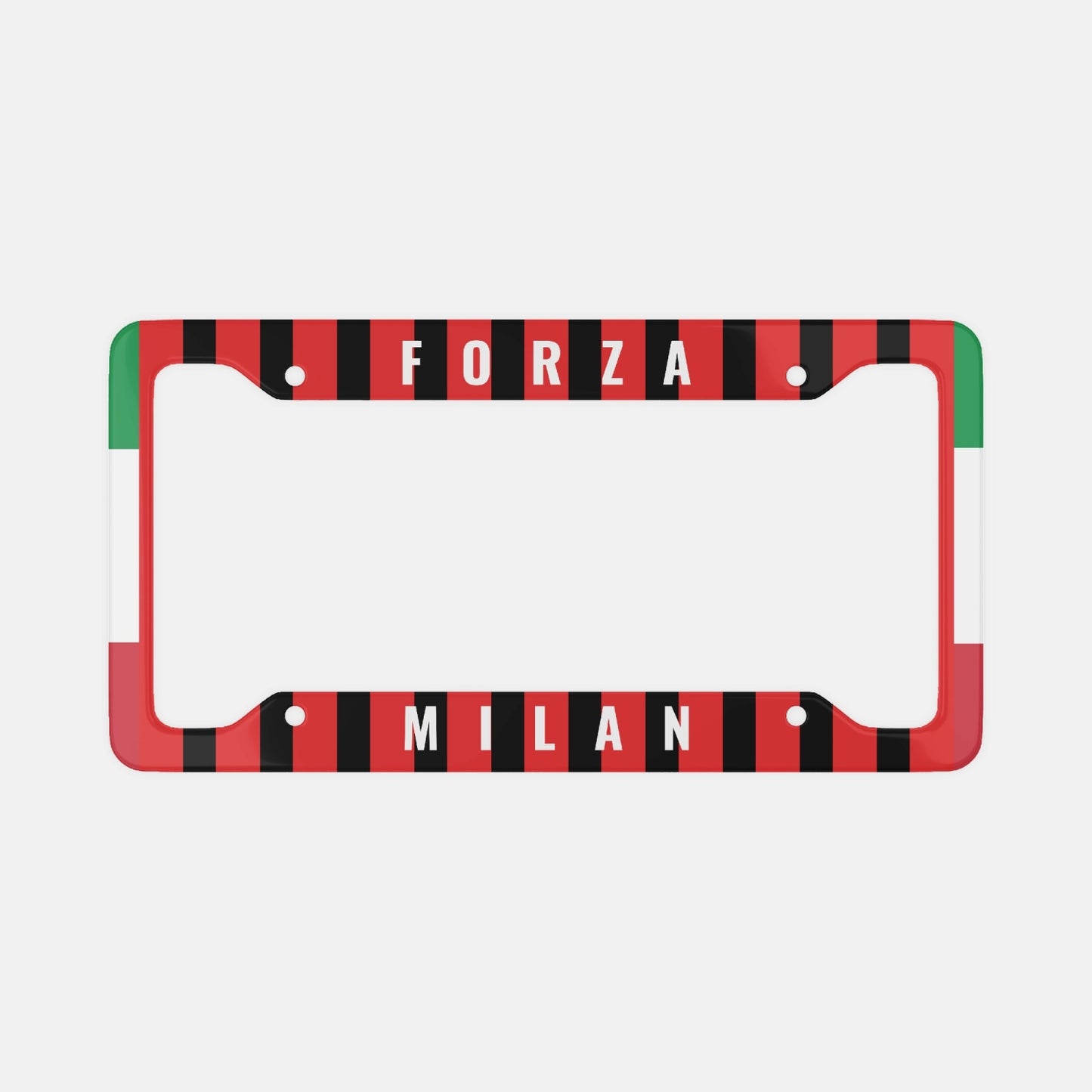 Forza Milan - License Plate Frame with sleek design, enhancing vehicle luxury and confidence, crafted from durable aluminum.