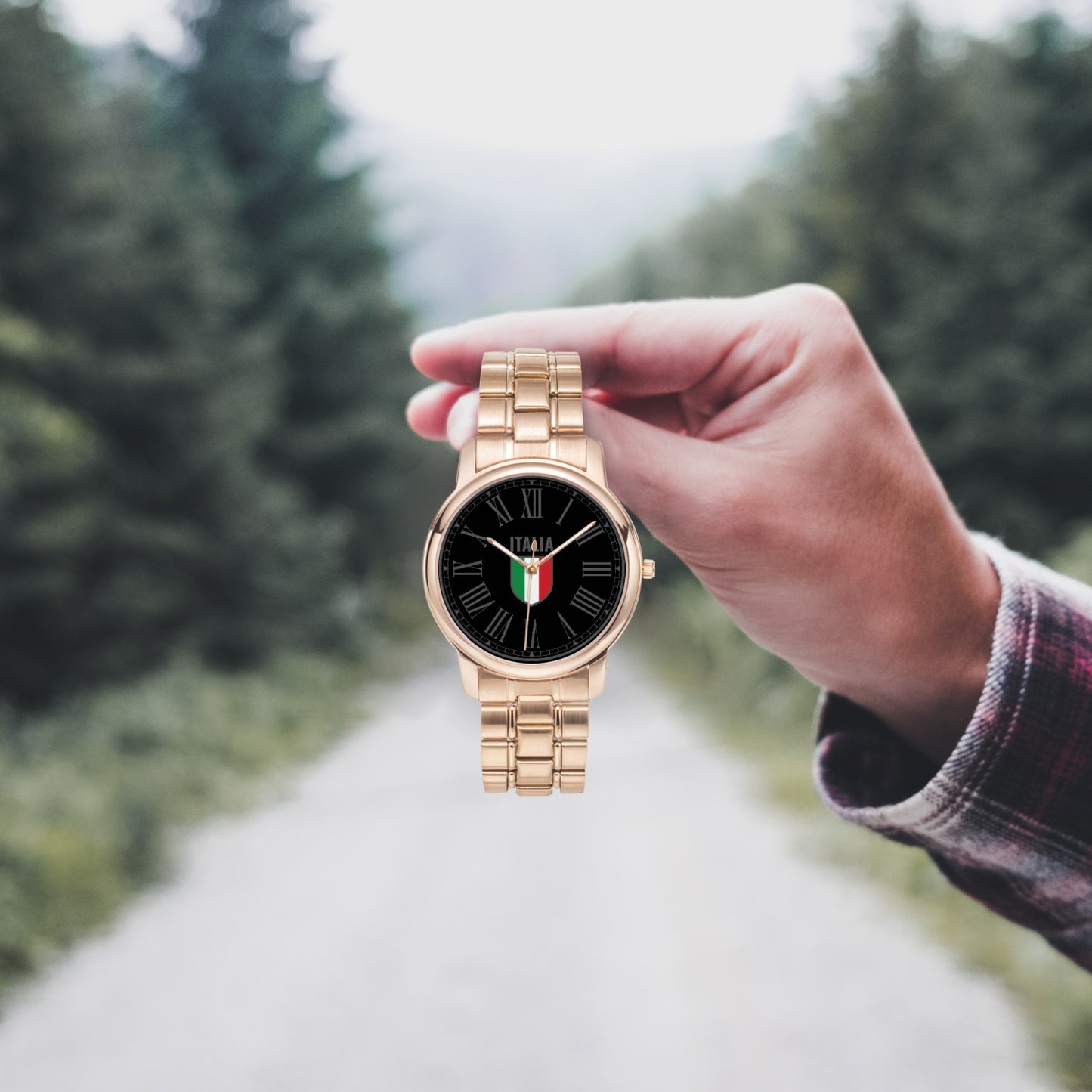Orologio al quarzo in acciaio inossidabile - Italia nero/grigio