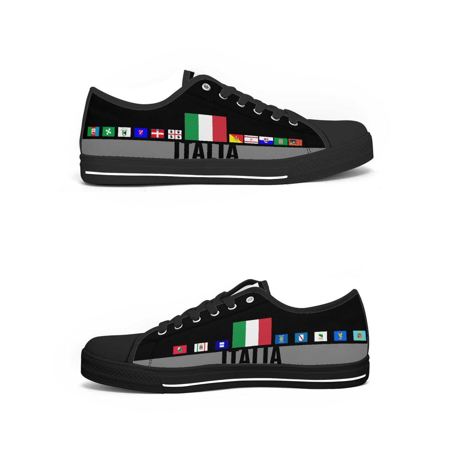 Regioni italiane nere Scarpe basse V2