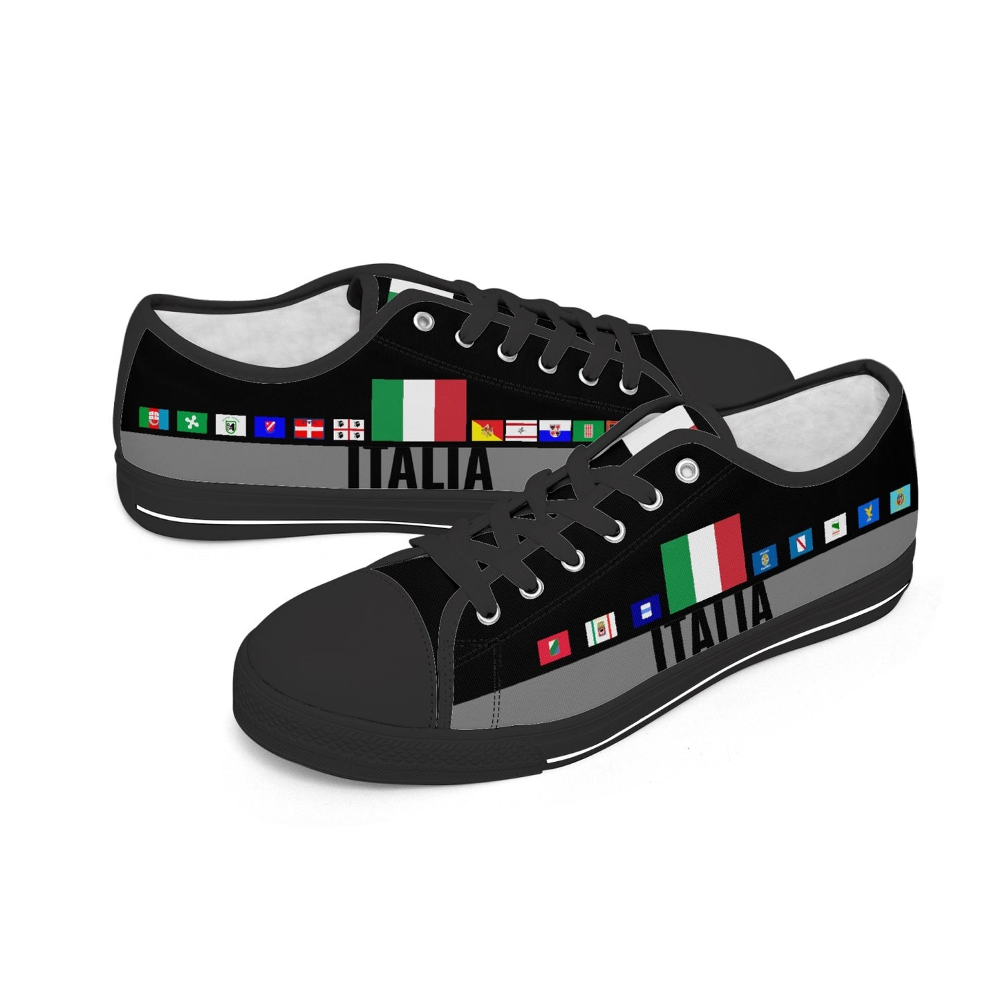 Regioni italiane nere Scarpe basse V2