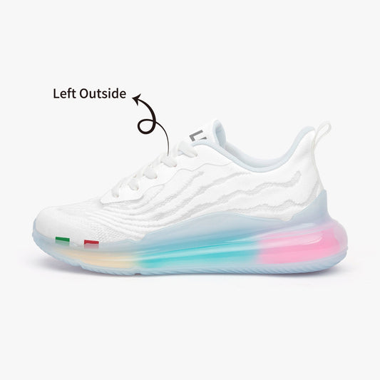 Italy Air Cushion Sneakers for women, featuring puncture-proof midsole and anti-collision design, offering all-day walking comfort with a colorful sole.