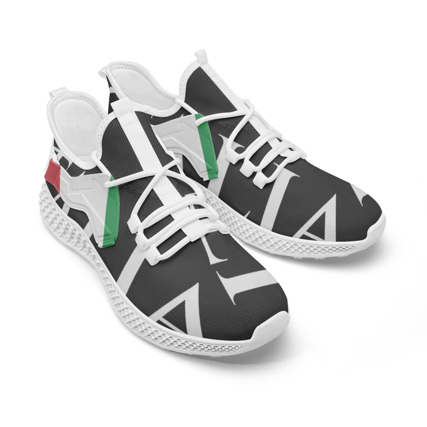 Italia Net Mesh Knit Sneakers Black - men/women sizes