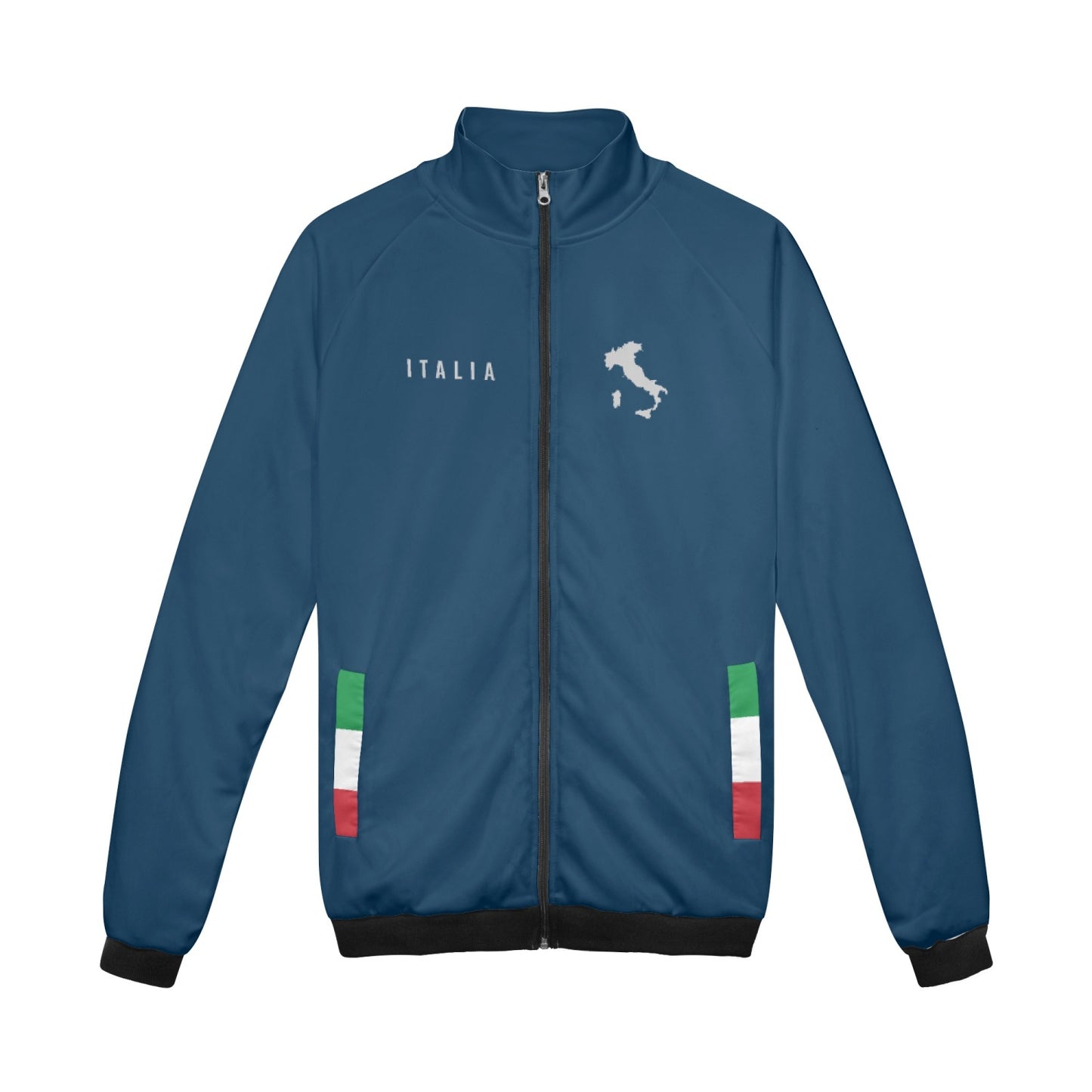 Giacca Italia zip blu navy