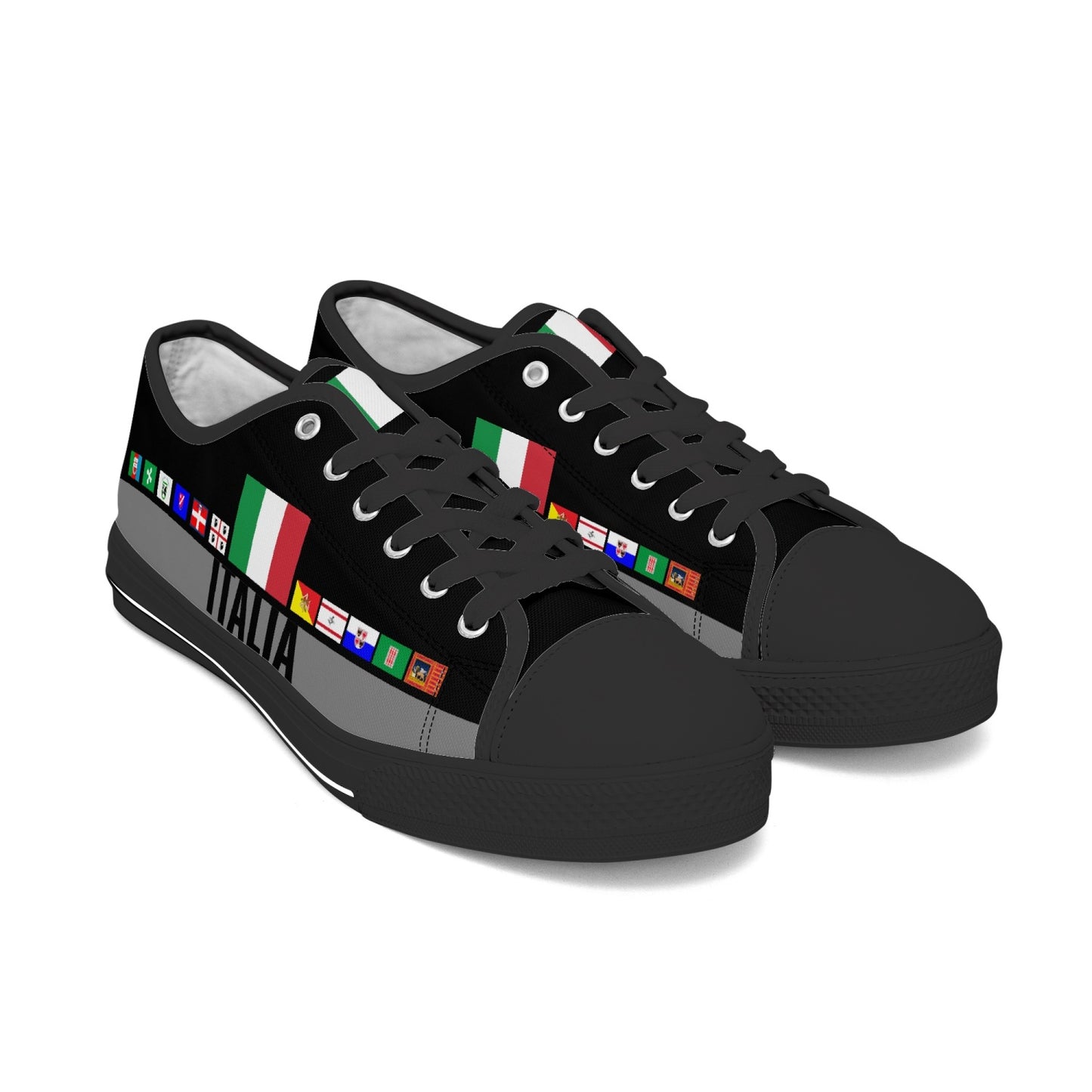 Regioni italiane nere Scarpe basse V2
