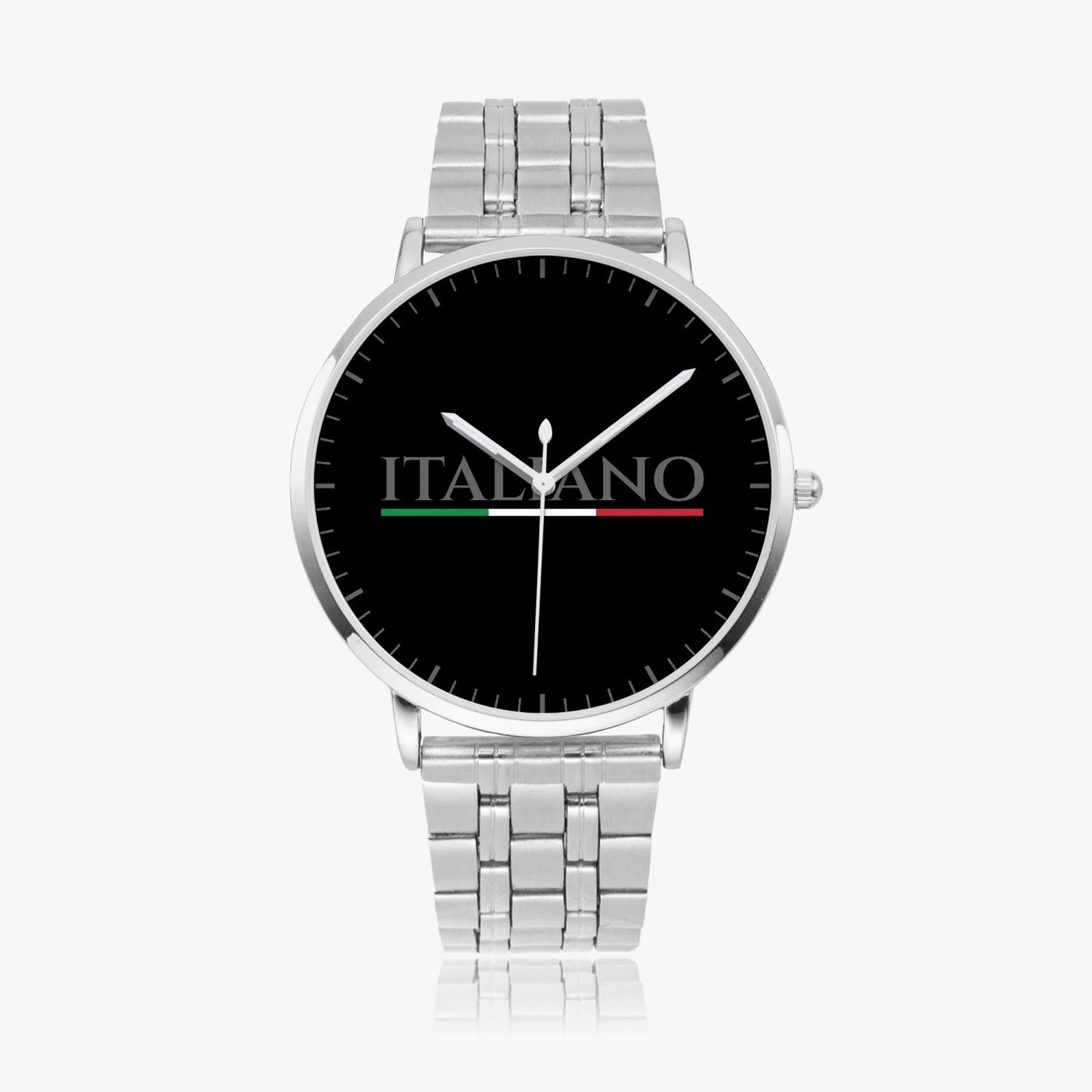 Ultra-thin Premium SEIKO Quartz watch Movement - ITALIANO - black