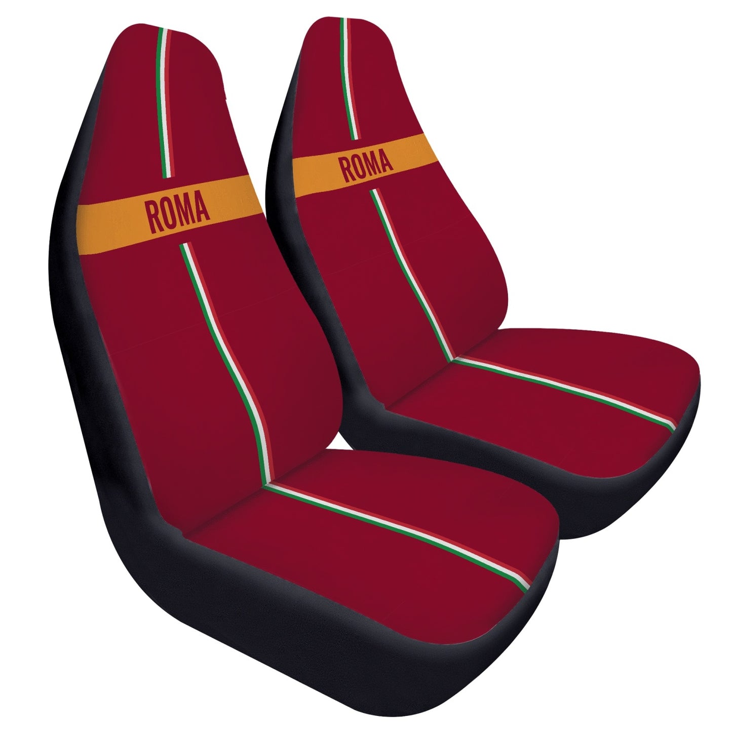 Roma Car Seats Cover 2Pcs featuring premium microfiber fabric, designed for style and protection against spills and stains, suitable for most car and SUV bucket seats.