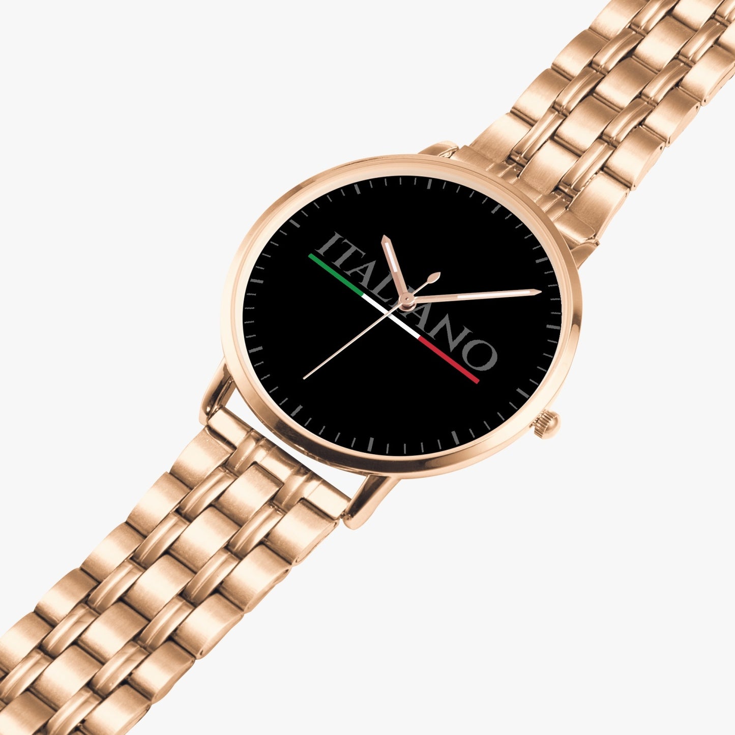 Ultra-thin Premium SEIKO Quartz watch Movement - ITALIANO - black