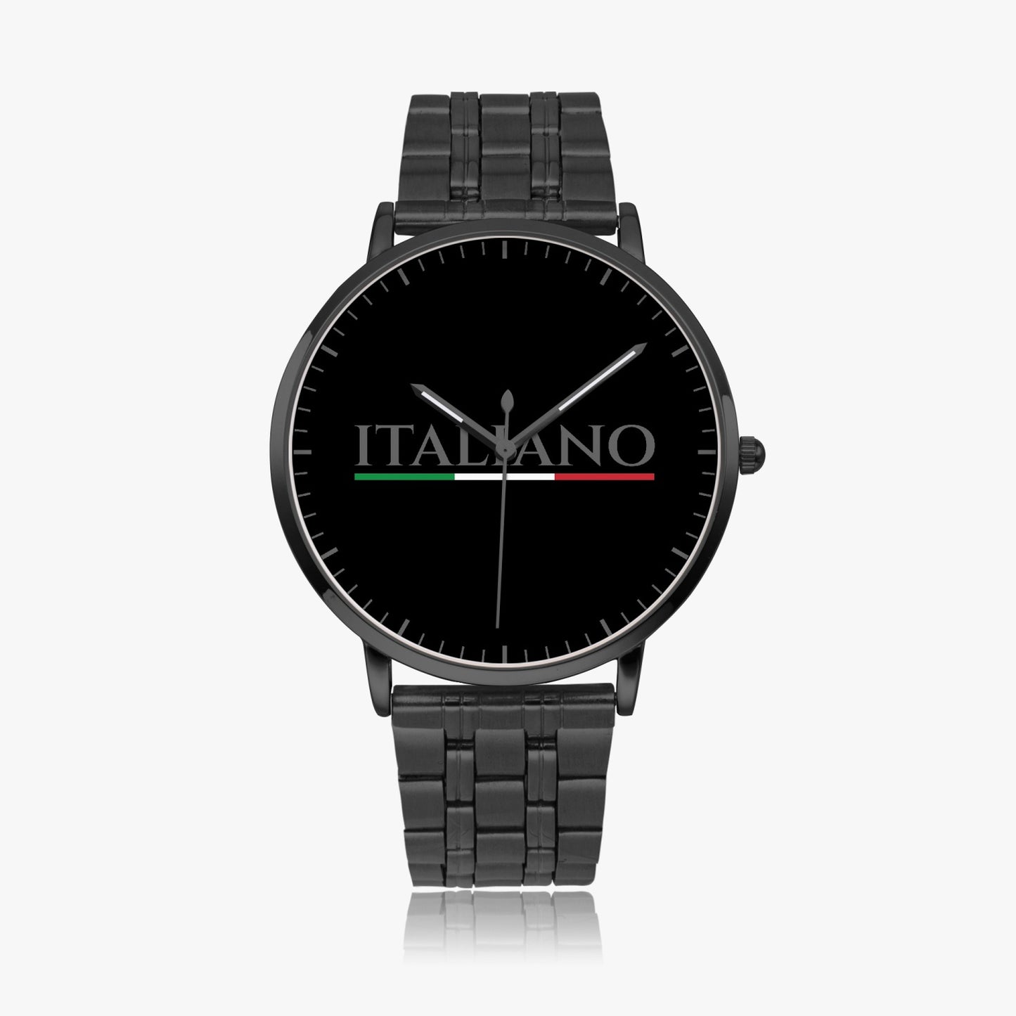 Ultra-thin Premium SEIKO Quartz watch Movement - ITALIANO - black