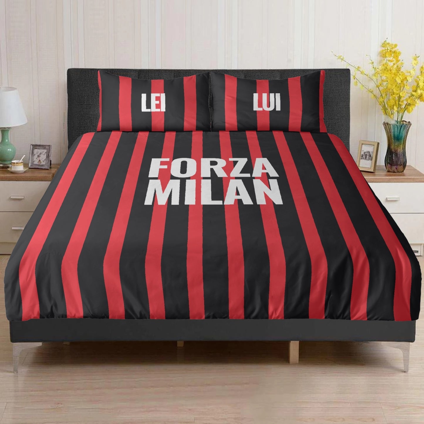 Completo Biancheria da Letto - Forza Milan